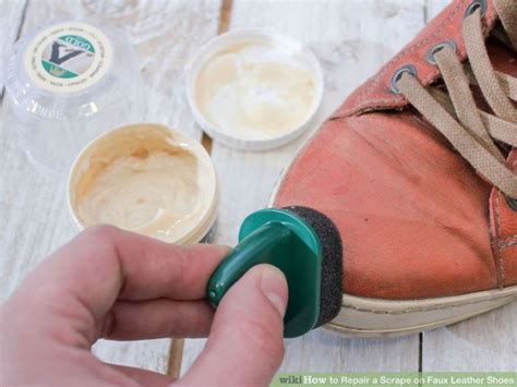 how to improve the look of fake leather shoes|faux leather shoe scrape.